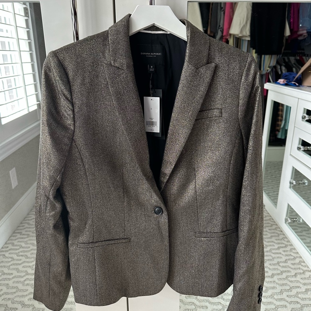 NWT Banana Republic Metallic Blazer